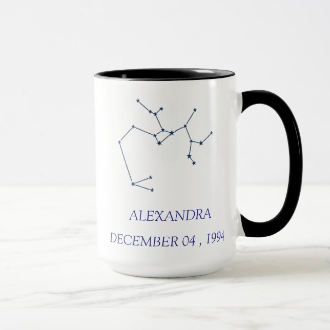 Tasse personnalisée de la constellation du Sagitta (Droite)