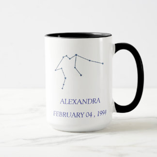 Tasse personnalisée de la constellation du Verseau