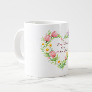 Tasse personnalisée de la fête des mères avec cœur