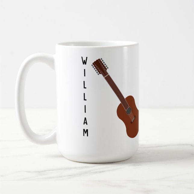 Tasse personnalisée de la guitare 12-String (Gauche)