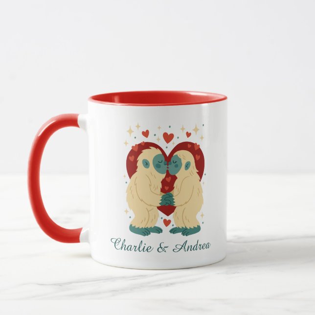 Tasse personnalisée de la Saint-Valentin pour coup (Gauche)