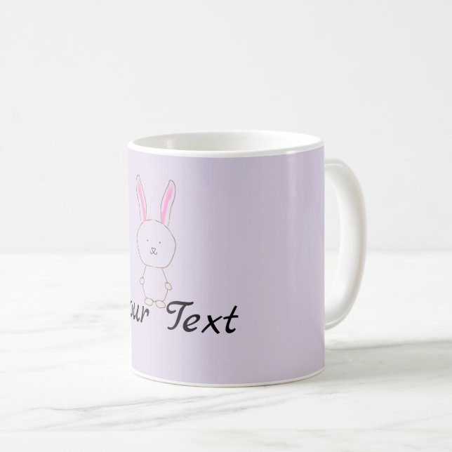 Tasse personnalisée de lapin (Devant droit)