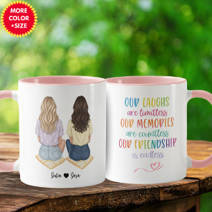 Tasse personnalisée de meilleure amie pour femmes