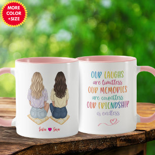 Tasse personnalisée de meilleure amie pour femmes 