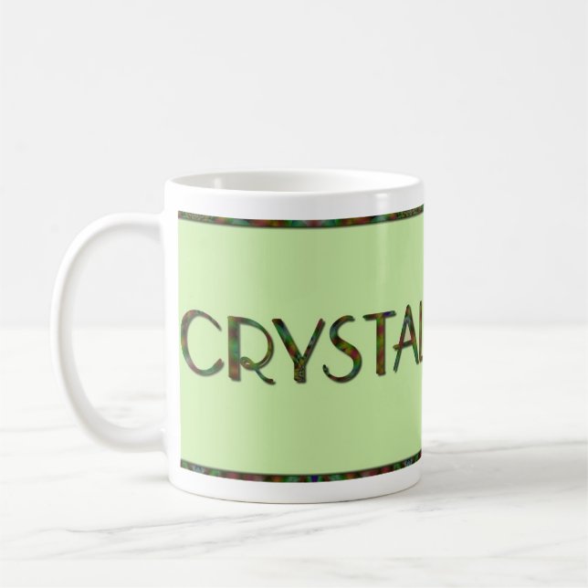 Tasse personnalisée de nom de kaléidoscope - (Gauche)