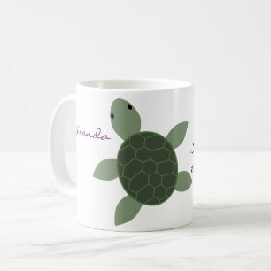 Tasse personnalisée de tortue de mer de bébé