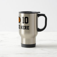 Tasse personnalisée de voyage de basket-ball avec