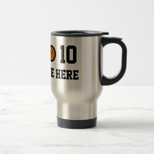 Tasse personnalisée de voyage de basket-ball avec