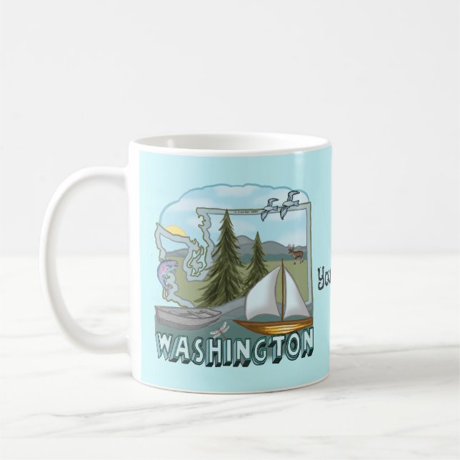 Tasse personnalisée de Washington (Gauche)