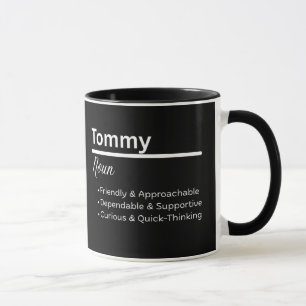 Tasse personnalisée Définition du nom Tommy Boy
