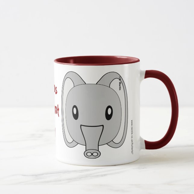 Tasse personnalisée d'éléphant (Droite)