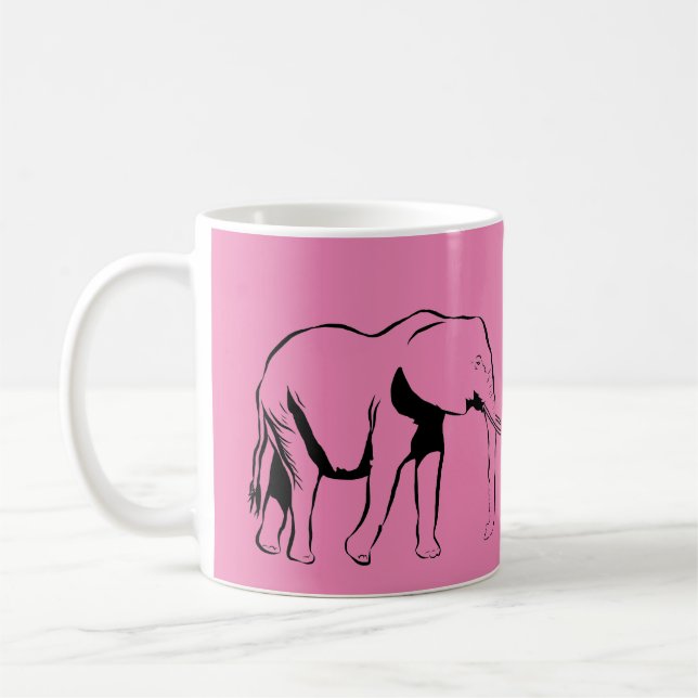 Tasse personnalisée d'éléphant (Gauche)