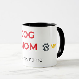 Tasse Personnalisée Deux Tons Maman de Chien Minim