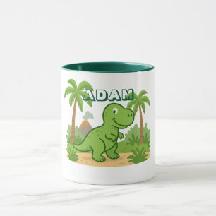 Tasse personnalisée Dinosaure de la Jungle pour En