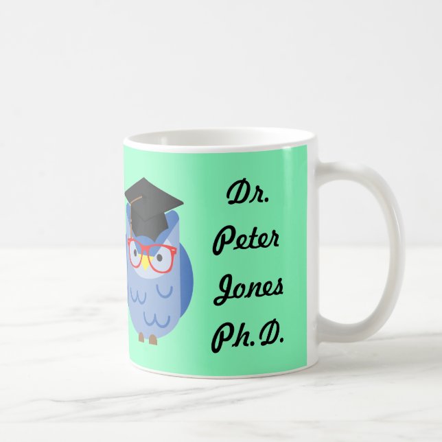 Tasse personnalisée d'obtention du diplôme de PhD (Droite)