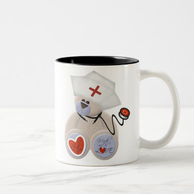 Tasse personnalisée d'ours de nounours (Droit)
