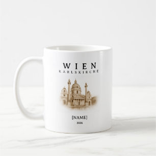 Tasse personnalisée Église Charles de Vienne Nom