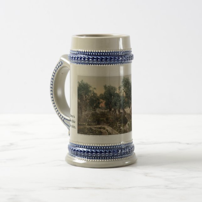 Tasse personnalisée en grès pour la bière de Terre (Devant gauche)