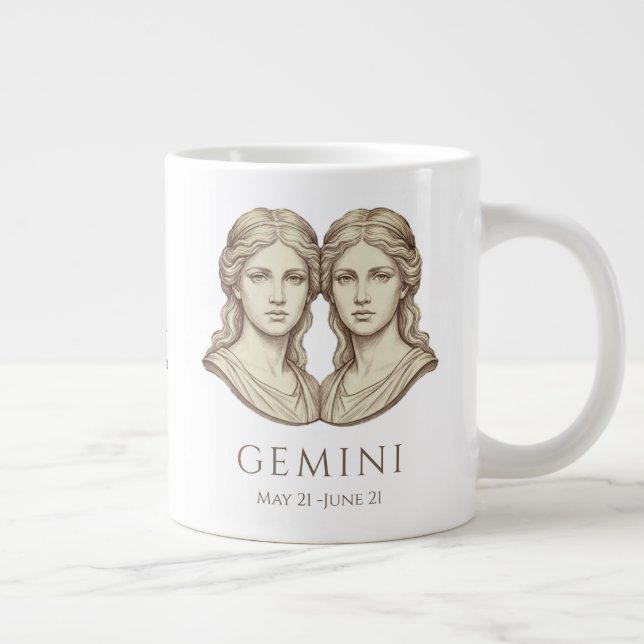 Tasse personnalisée Gémeaux avec nom et date de na (Droite)