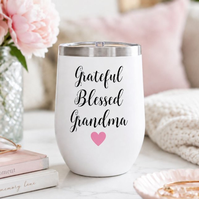 Tasse Personnalisée Grateful Blessed Grand-mère No (Créateur téléchargé)