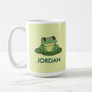Tasse personnalisée Grenouille Verte Mignonne