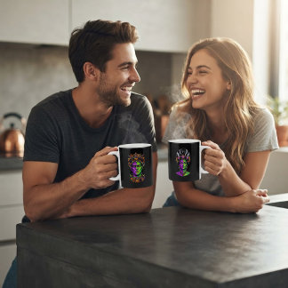 Tasse personnalisée Halloween Néon Mariée de Frank