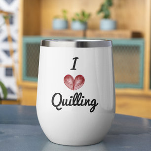 Tasse personnalisée J'aime le Quilling, Tumbler à 