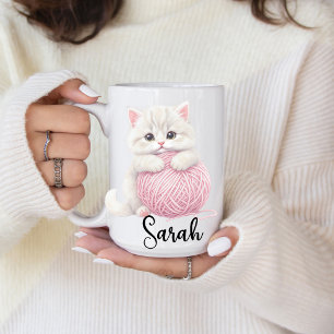 Tasse personnalisée   Jeu de fil de chaton
