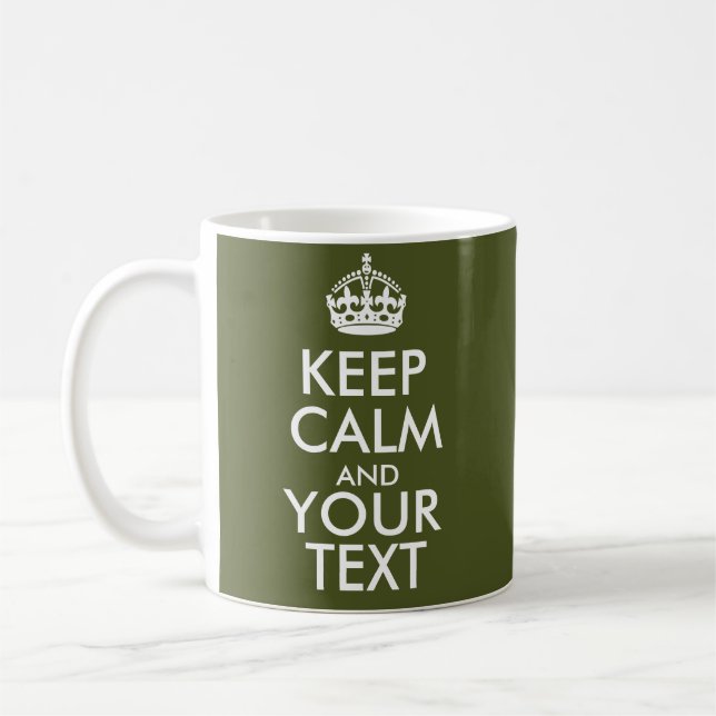 Tasse personnalisée "Keep Calm" conception sur mes (Gauche)