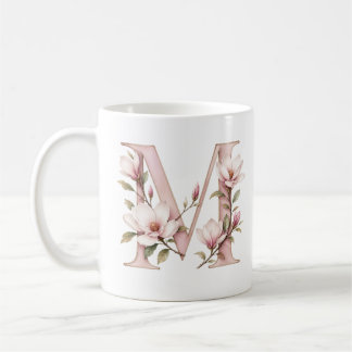 Tasse personnalisée Lettre Florale M Fleur de Magn