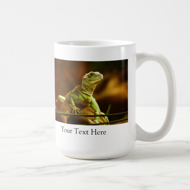 Tasse Personnalisée Lézard Vert (Droite)
