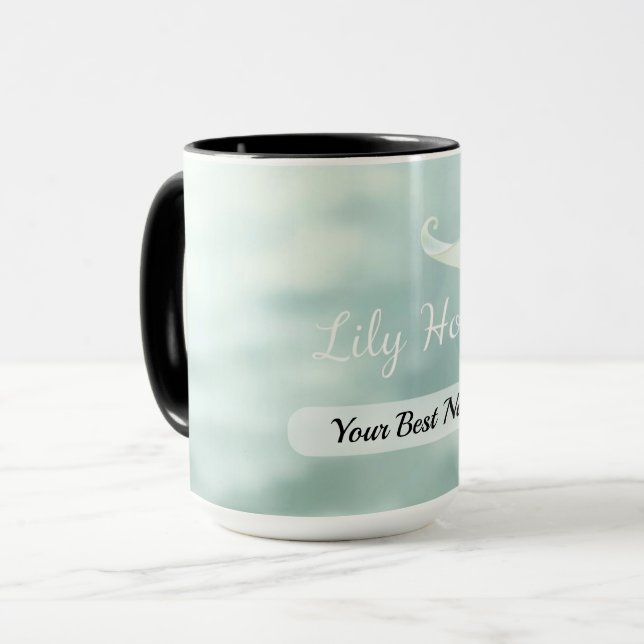 Tasse personnalisée Lily Hope Curve (Devant gauche)