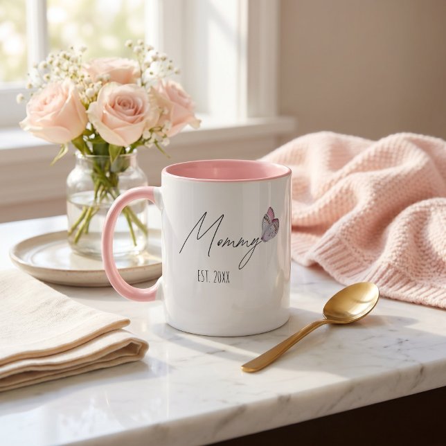 Tasse personnalisée "Maman" année de création pour (Créateur téléchargé)