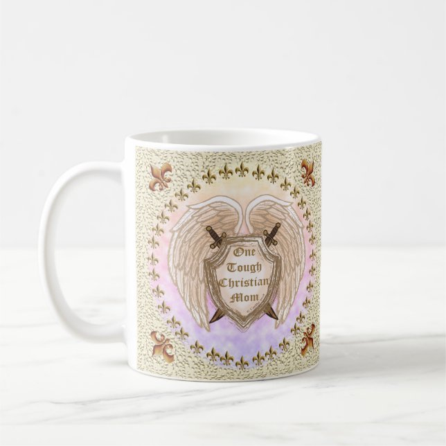 Tasse personnalisée Maman chrétienne courageuse  (Gauche)
