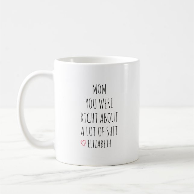 Tasse personnalisée Maman tu avais raison  (Gauche)