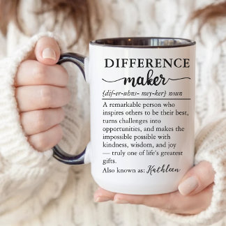 Tasse personnalisée « Marqueur de différence » pou