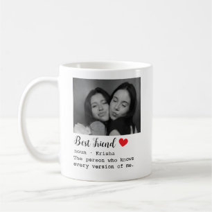 Tasse personnalisée Meilleure Amie Photo Nom & Tex