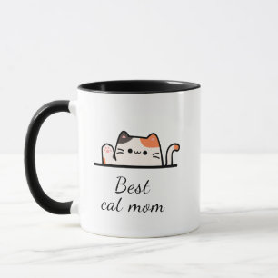 Tasse personnalisée "Meilleure maman de chat" scri