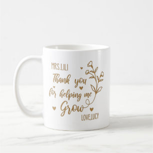 Tasse personnalisée Merci de m'avoir aidé à grandi