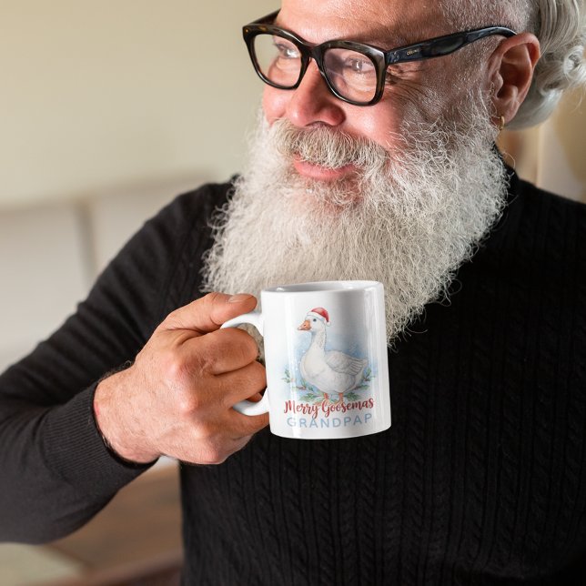 Tasse personnalisée Merry Goosemas (Celebrate the holiday with this cute, "Merry Goosemas" personalized mug! )