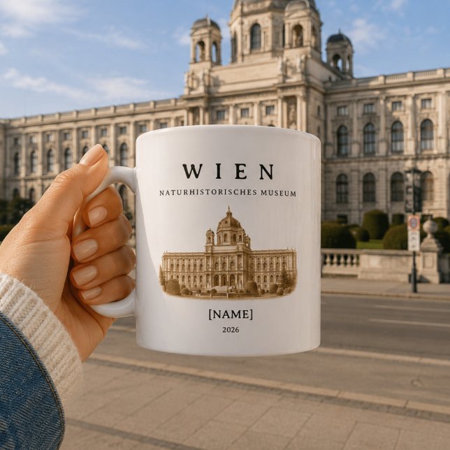 Tasse personnalisée Musée d'Histoire Naturelle de  (Naturhistorisches Museum Wien – deine personalisierte Tasse mit ikonischer Architektur im Blick)
