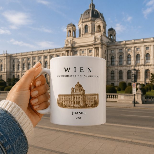 Tasse personnalisée Musée d'Histoire Naturelle de  (Naturhistorisches Museum Wien – deine personalisierte Tasse mit ikonischer Architektur im Blick)