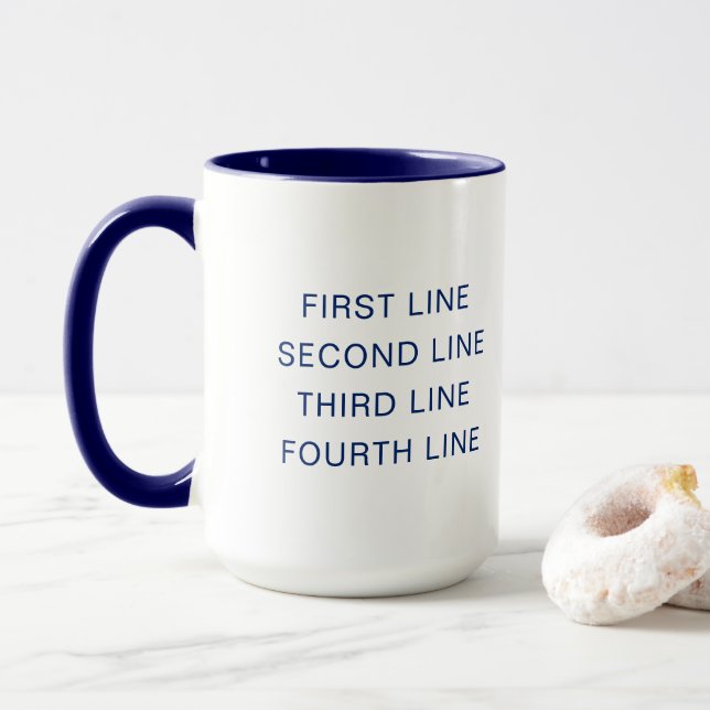 Tasse personnalisée Navy 15 oz Combo (Avec donut)