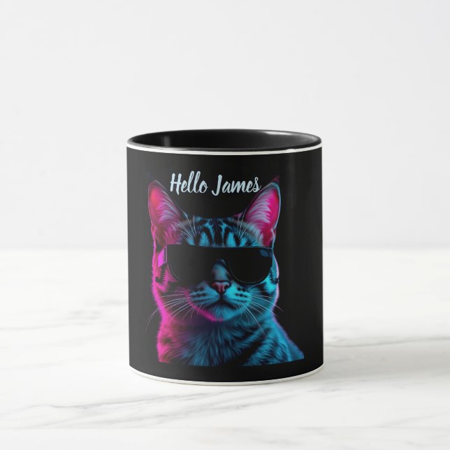 tasse personnalisée nom amateur de chat (Centre)