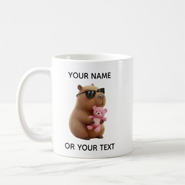 Tasse Personnalisée Ourson Capybara Cool (Gauche)