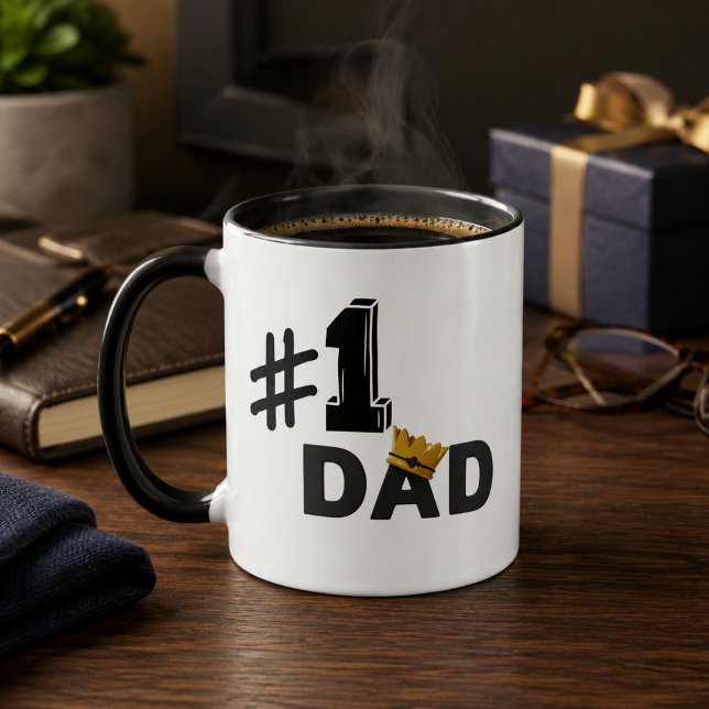 Tasse personnalisée Papa #1 Love (Créateur téléchargé)