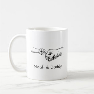 Tasse personnalisée Papa Fist Bump Cadeau de Fêt