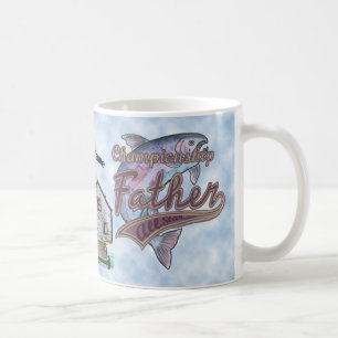 Tasse personnalisée Papa pêche champion