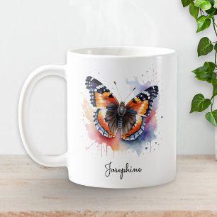 Tasse personnalisée Papillon Papillon Amiral Rouge