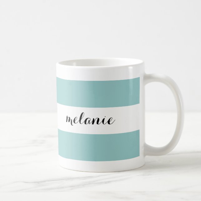 Tasse personnalisée par Aqua rayé (Droite)